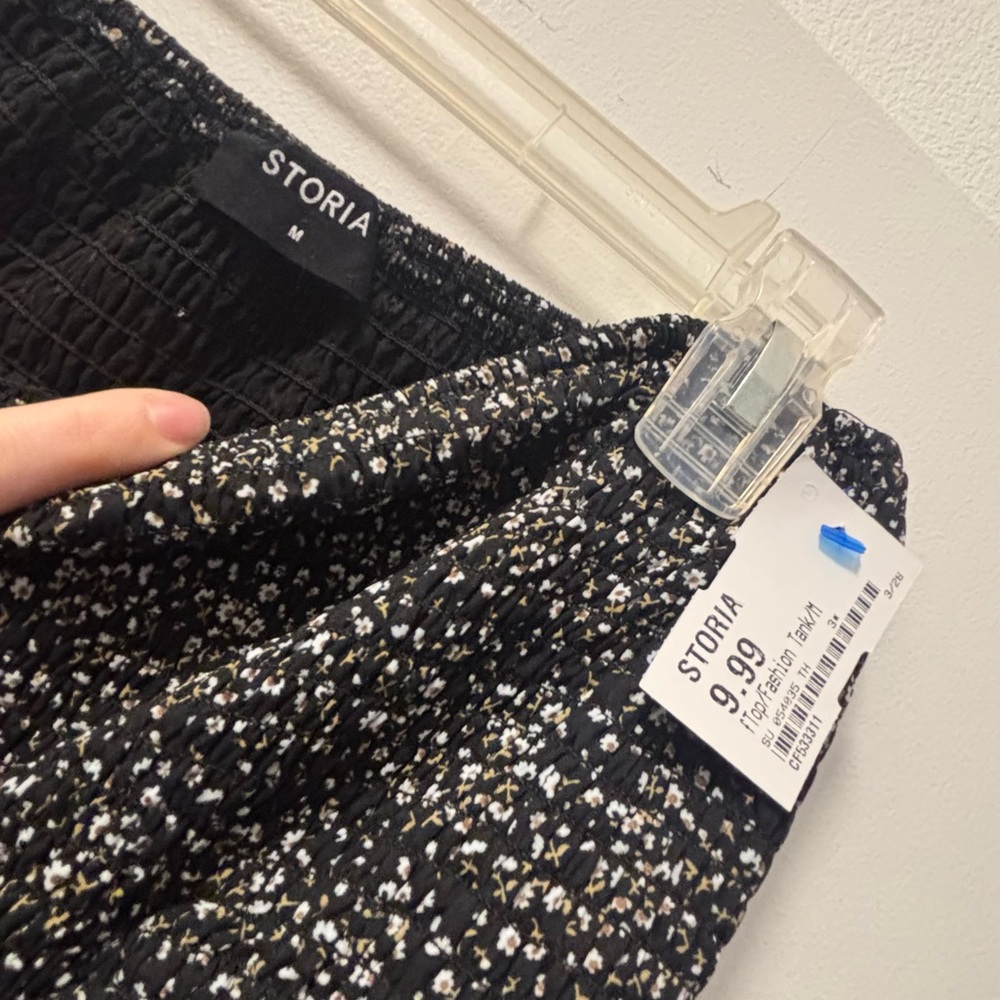 Storia Black and White Patterned Skirt